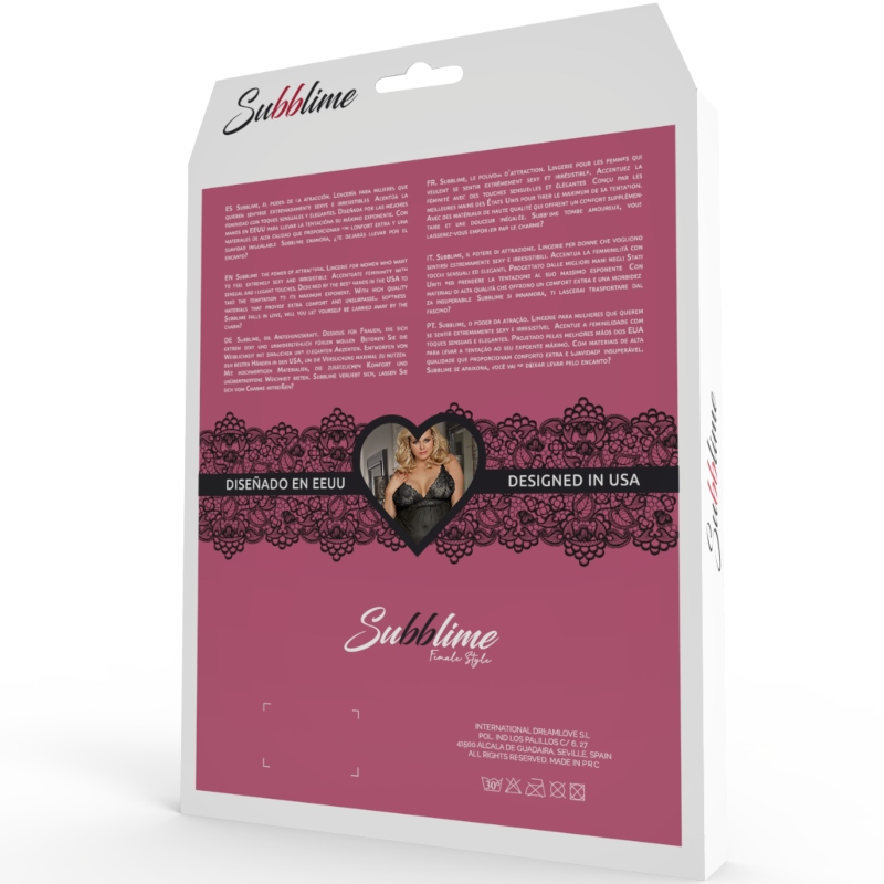 SUBBLIME - QUEEN PLUS BABYDOLL BLANCHE AVEC FRANGES