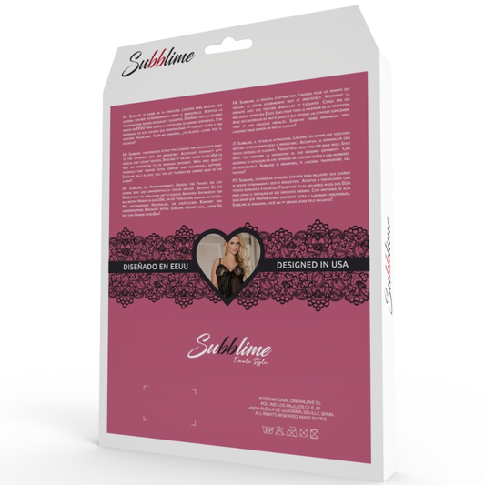 SUBBLIME - Corset en dentelle florale style fétiche, taille S/M