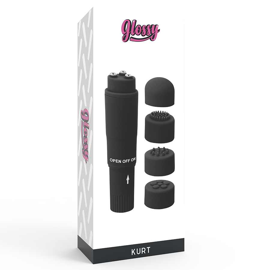 GLOSSY - KURT POCKET MASSAGER NOIR