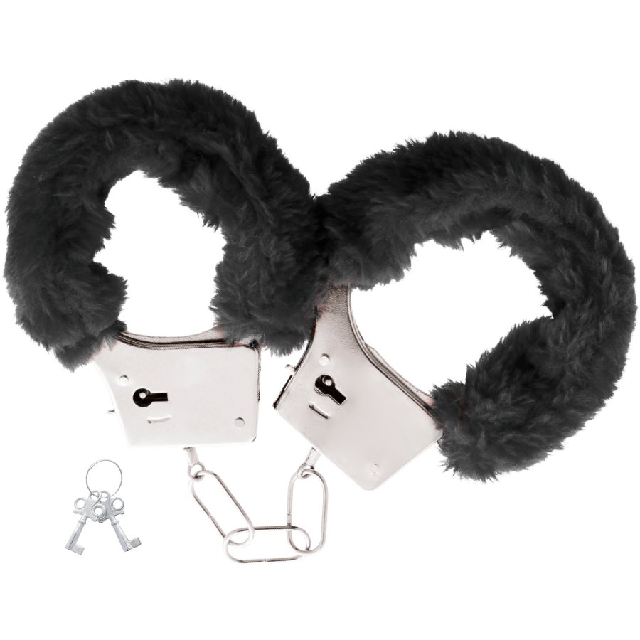 MENOTTES EN MÉTAL DOUBLÉ DE NOIR - TÉNÈBRES