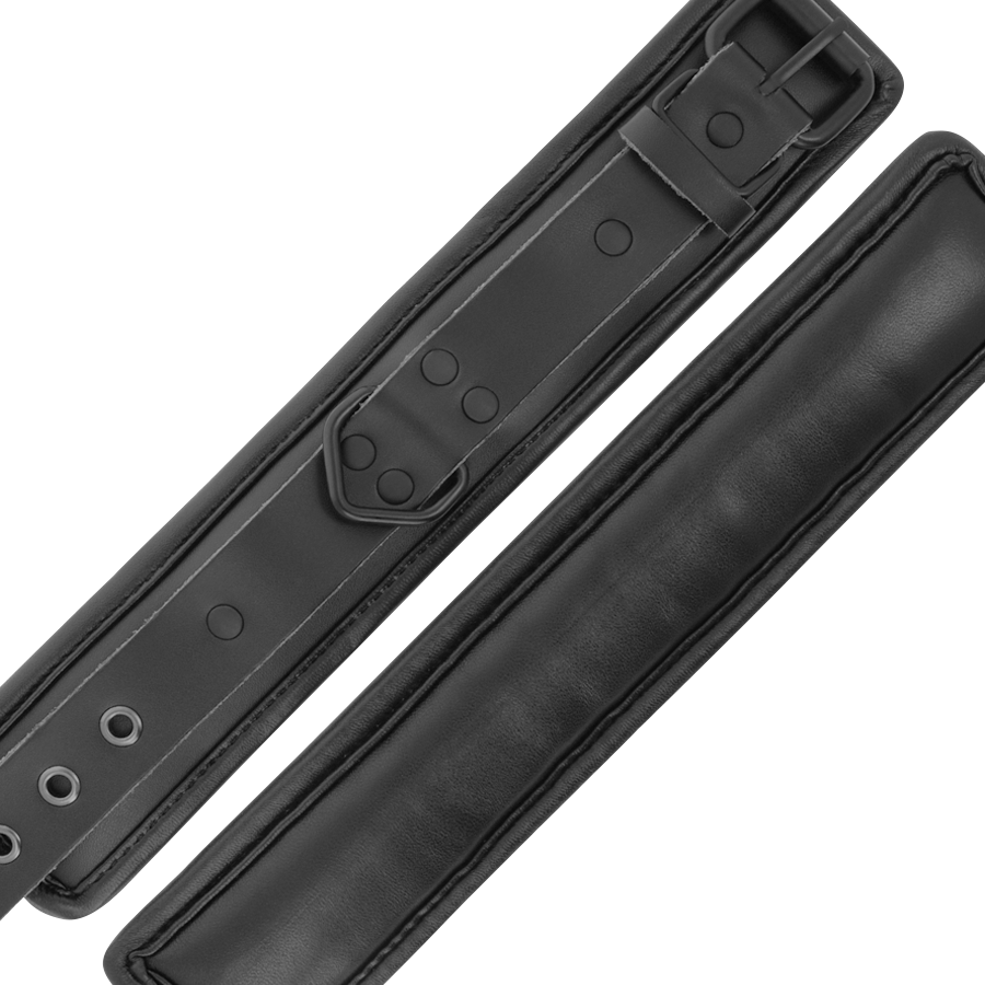 ТЕМНОТА - РЕГУЛИРУЕМЫЕ НАРУЧНИКИ НА ЩИКОЛОТКУ, ЧЕРНАЯ КОЖА