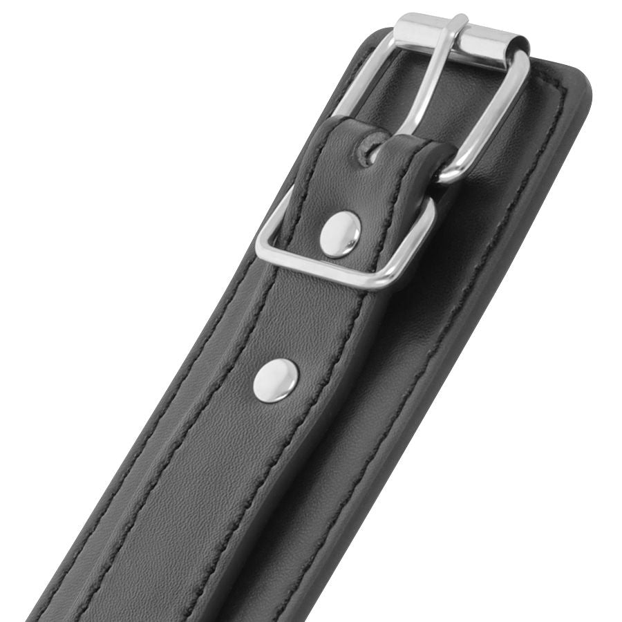 DARKNESS - ZWARTE VERSTELBARE HANDBOEIEN MET DUBBELE VERSTERKINGSBANDEN