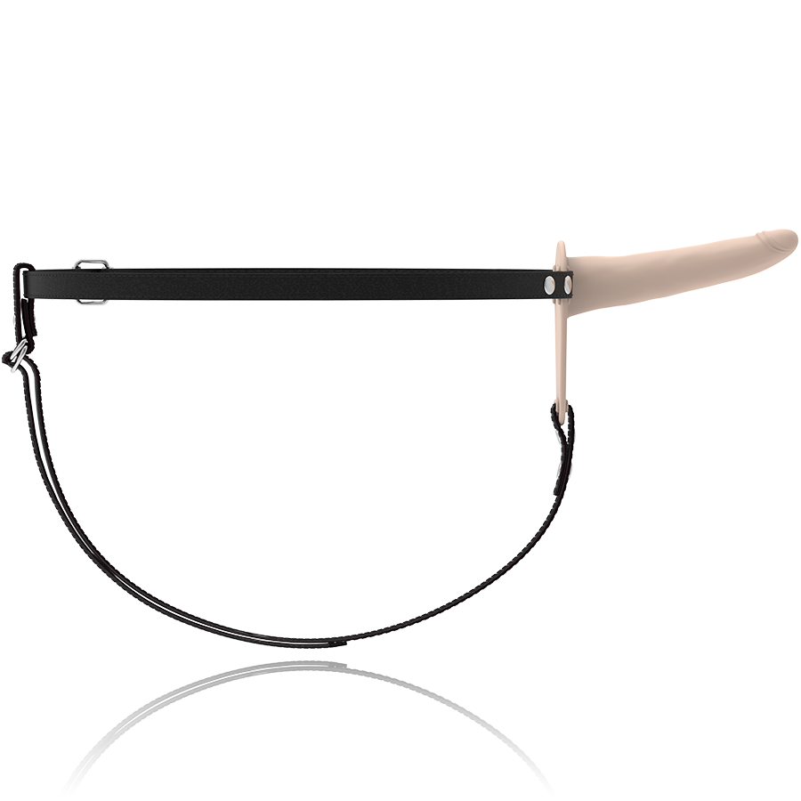 Harnais de soumission fétichiste - Silicone couleur chair 15 cm