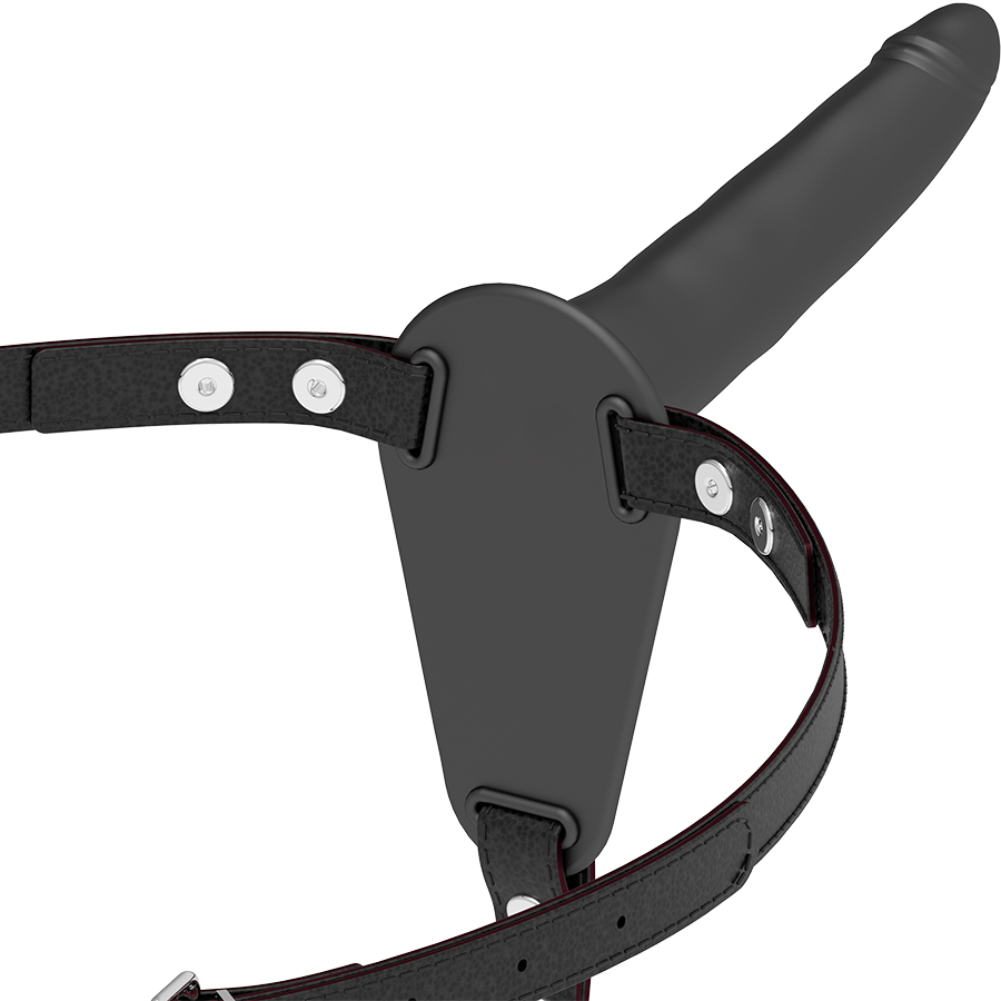 Harnais de soumission fétichiste - Silicone noir 15 cm