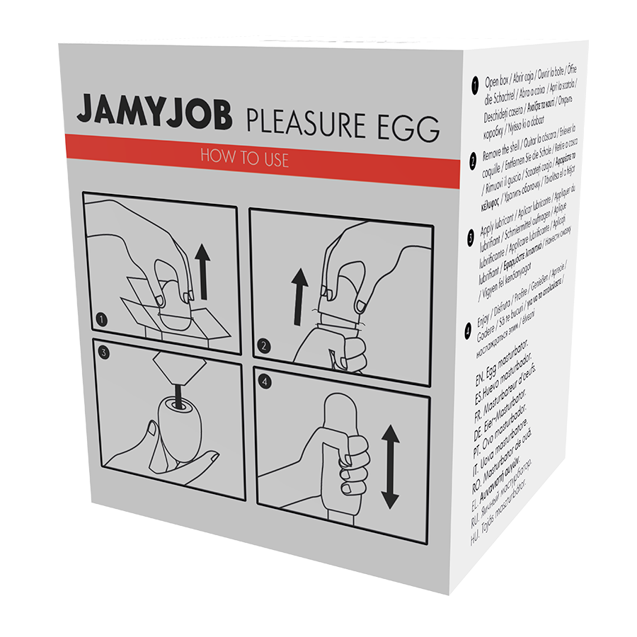 JAMYJOB - MASTURBATEUR À ŒUFS ÉDITION ROUGE DISCRET