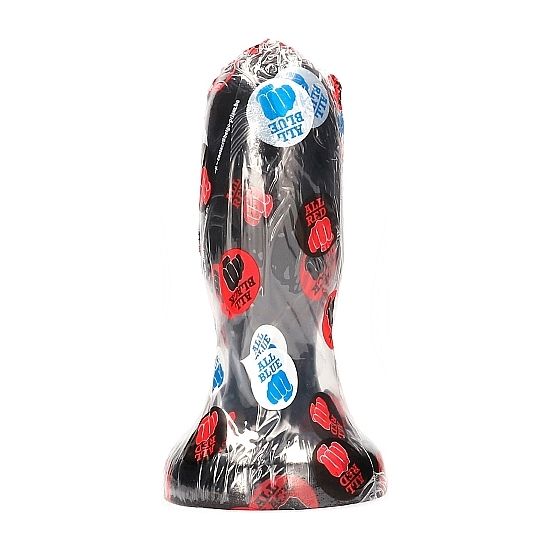 Полностью чёрная анальная пробка 19,5 см