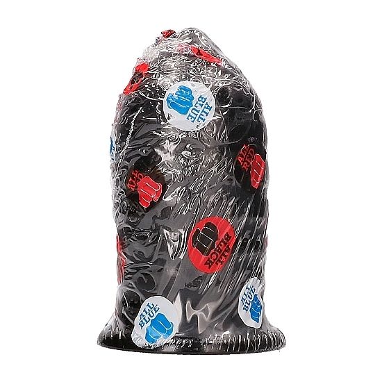 Полностью чёрная анальная пробка 16 см