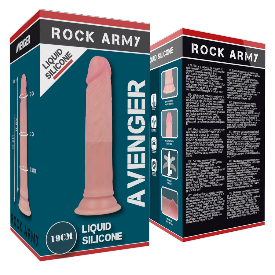 ROCKARMY - ROCKARMY LIQUID SILICONE PREMIUM AVENGER REALISTIC 19 CM -O- 3,98 CM