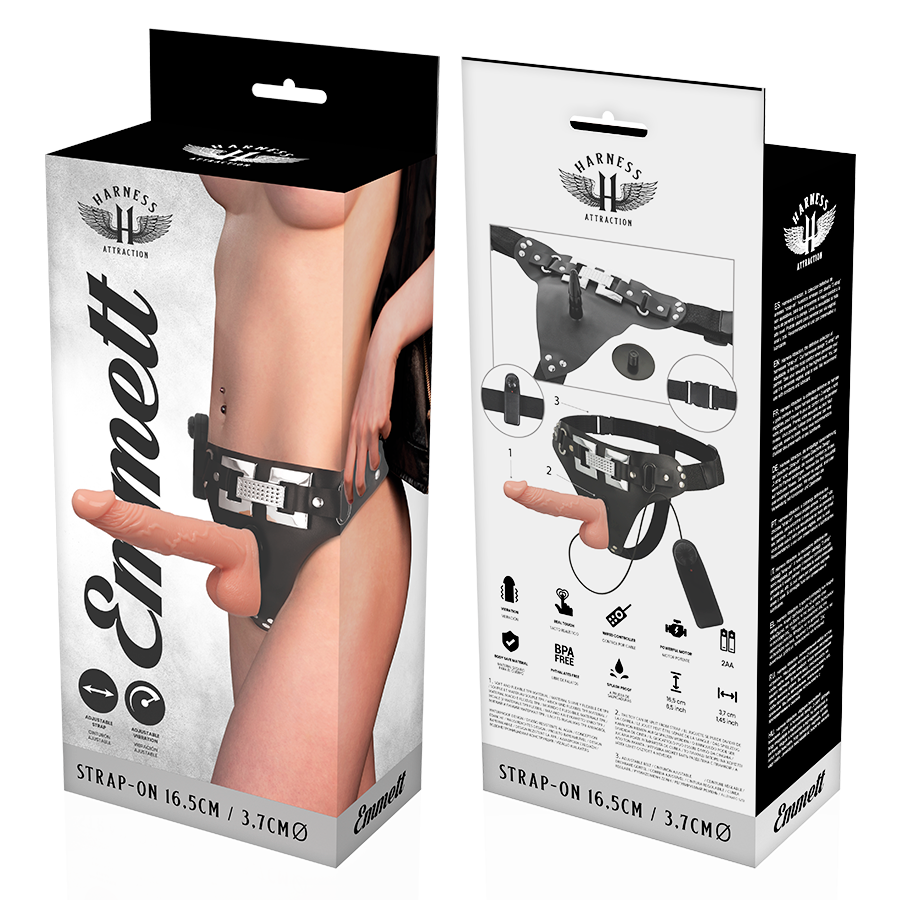 HARNESS ATTRACTIE - RNES EMMETT REALISTISCHE VIBRATOR 16.5 CM -O- 3.7 CM