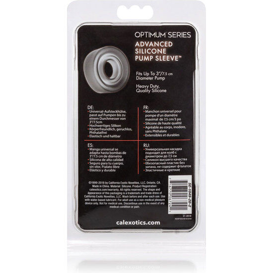 CALEXOTICS - ADV SILICONEN POMP SLEEVE ZWART