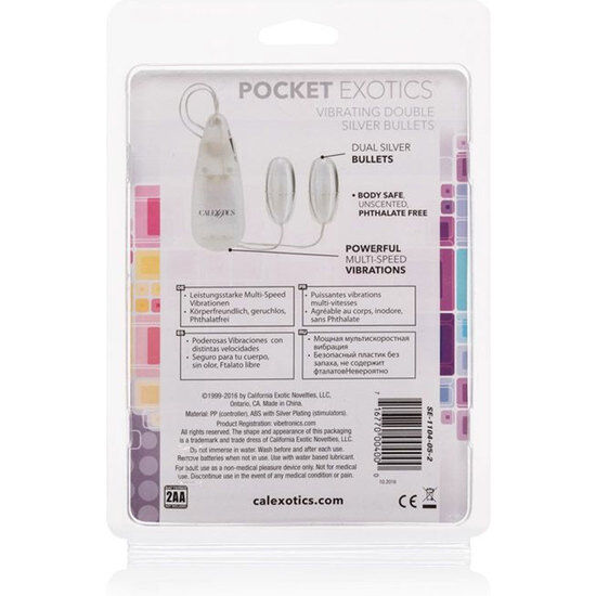 CALEXOTICS - ВИБРАЦИОННЫЕ ПУЛИ СЕРЕБРЯНЫЙ ДУЭТ