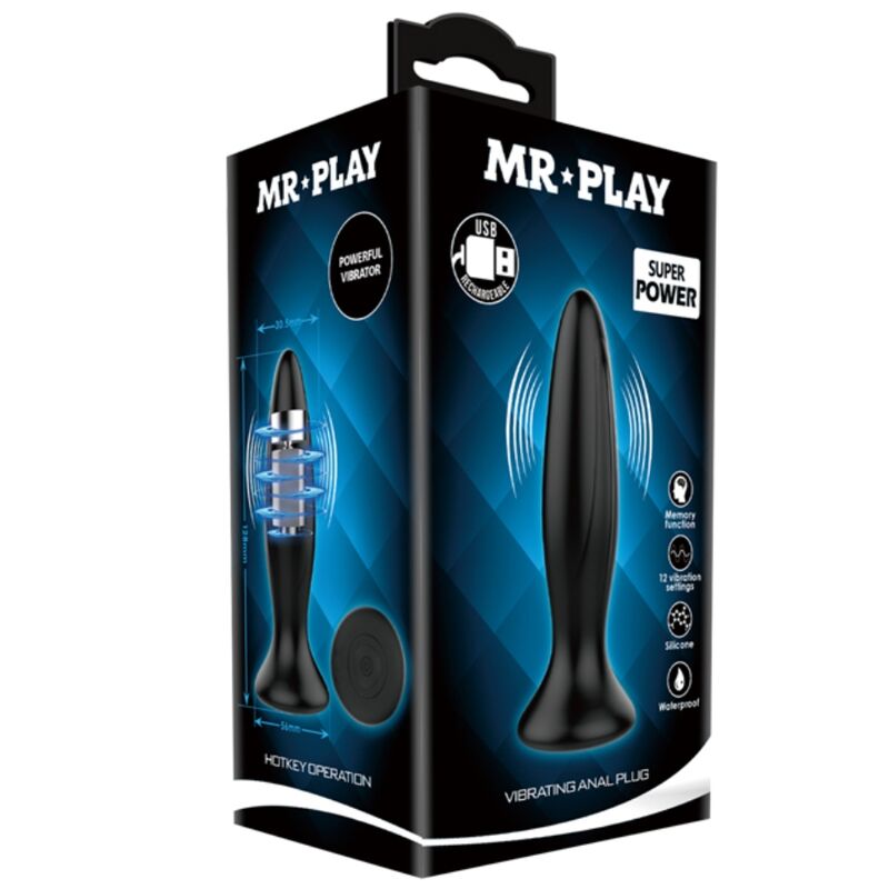 MR PLAY - VIBRATEUR ANAL RECHARGEABLE NOIR