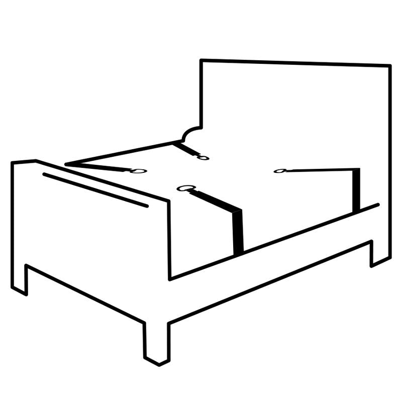 ENSEMBLE DE LIENS DE LIT DARKNESS