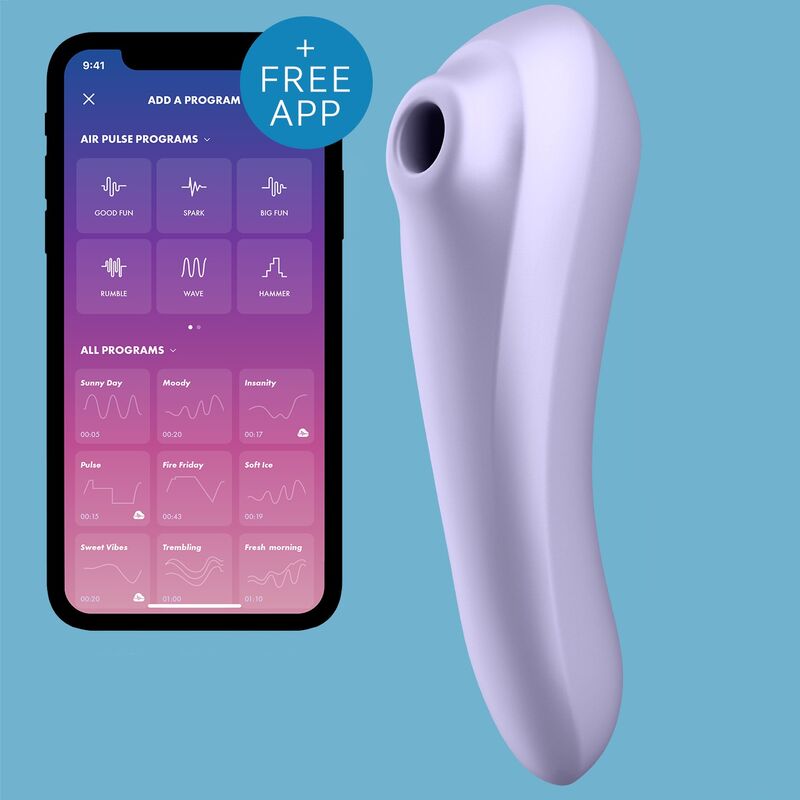 SATISFYER - VIBRATEUR À IMPULSIONS DOUBLE PLAISIR MAUVE