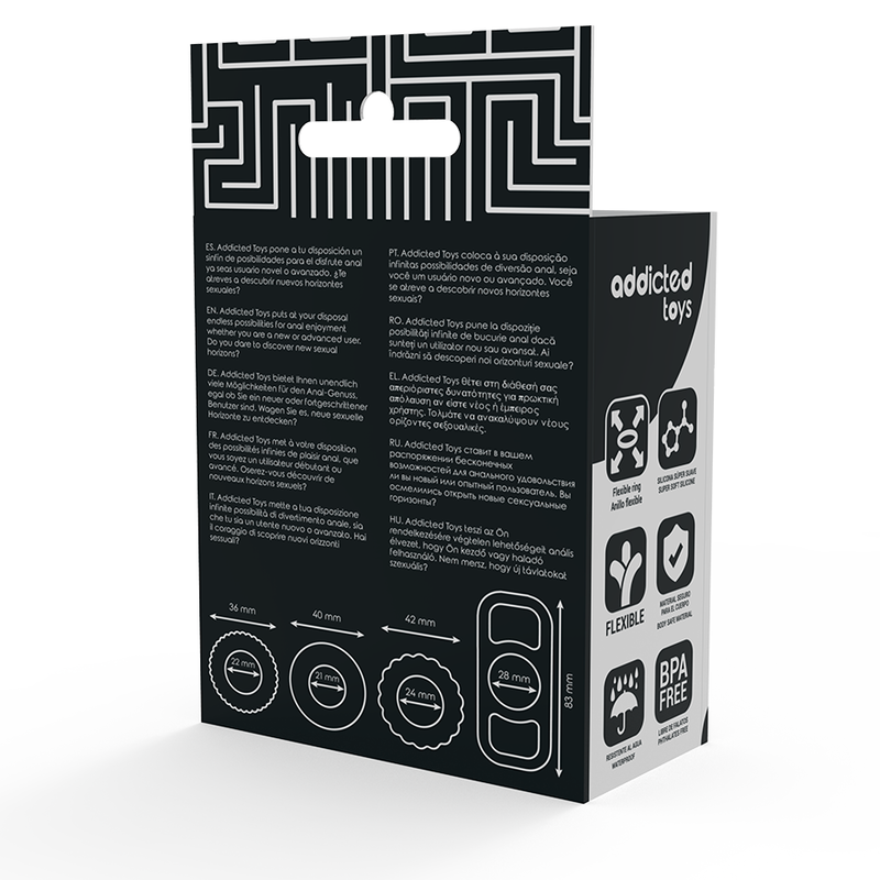 ADDICTED TOYS - ENSEMBLE DE 4 ANNEAUX PÉNIS