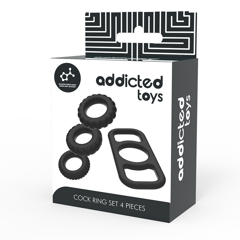 ADDICTED TOYS - ENSEMBLE DE 4 ANNEAUX PÉNIS
