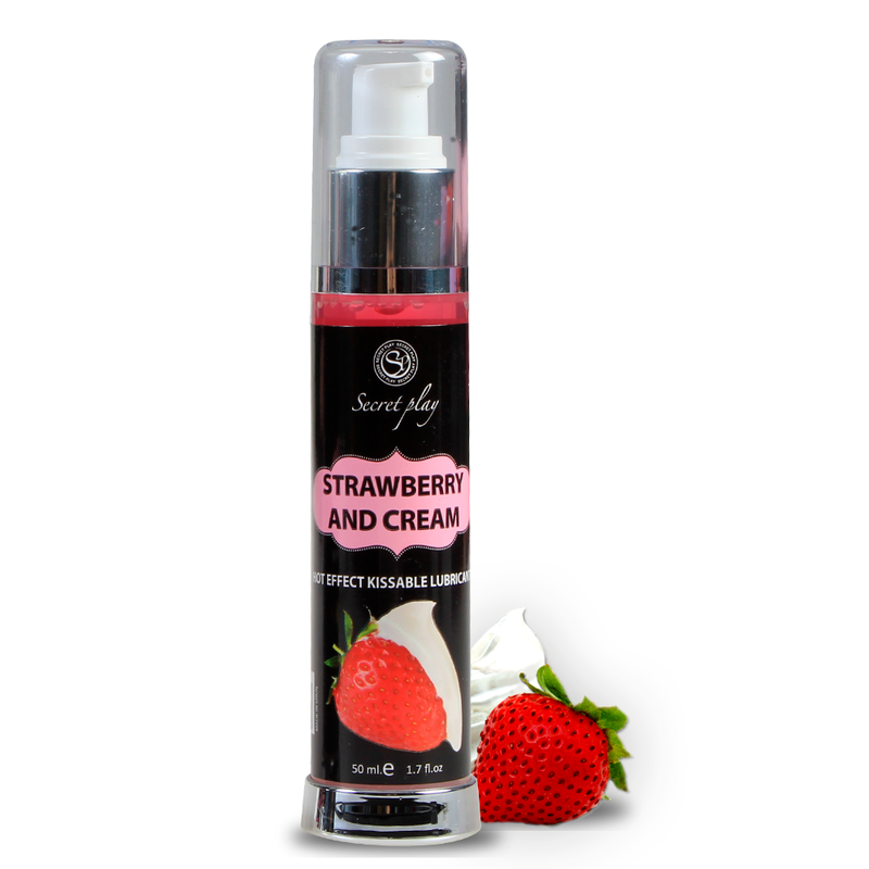 SECRETPLAY - LUBRIFIANT 2-en-1 EFFET CHAUD FRAISE &amp; CRÈME 50 ML