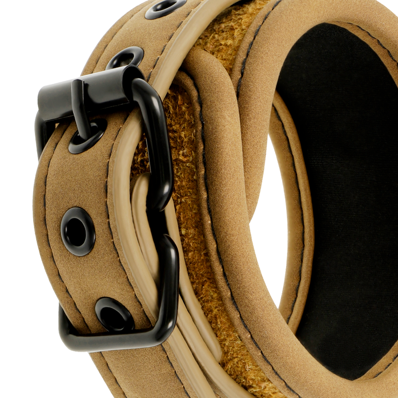 FETISH SUBMISSIVE ORIGEN - VEGAN LEDEREN ENKELBOEIEN MET NEOPREEN VOERING