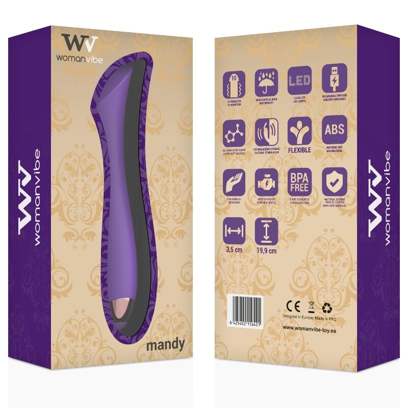 WOMANVIBE - MANDY "K" POINT VIBRATEUR RECHARGEABLE EN SILICONE