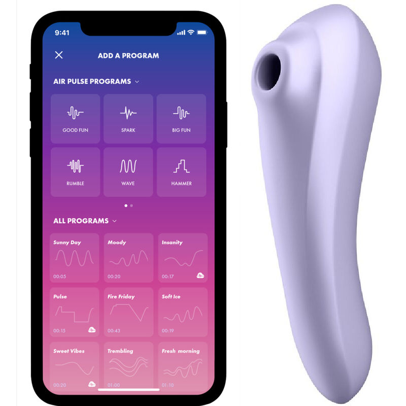 SATISFYER - VIBRATEUR À IMPULSIONS DOUBLE PLAISIR MAUVE