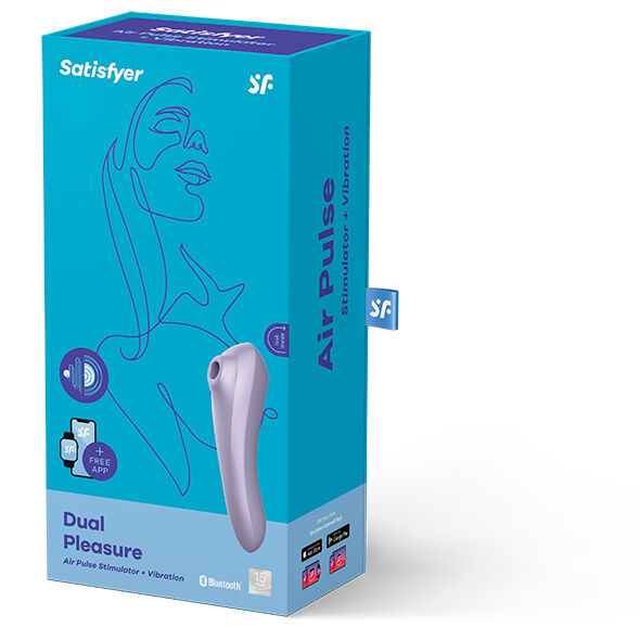 SATISFYER - VIBRATEUR À IMPULSIONS DOUBLE PLAISIR MAUVE