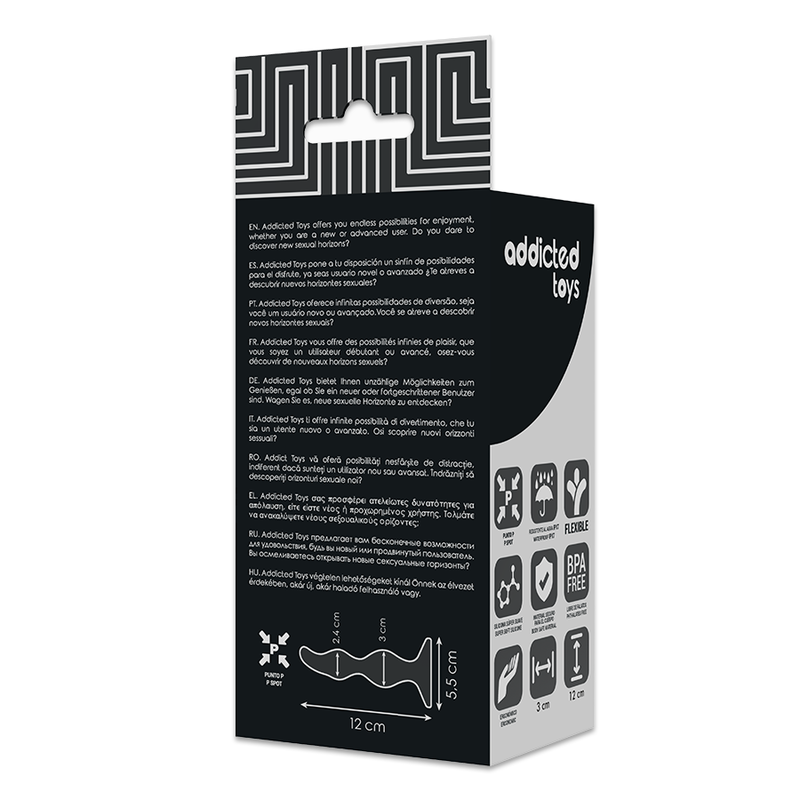 ADDICTED TOYS - ANALE SEKSUELE PLUG 12 CM ZWART