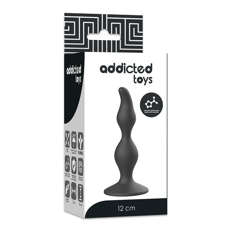 ADDICTED TOYS - ANALE SEKSUELE PLUG 12 CM ZWART