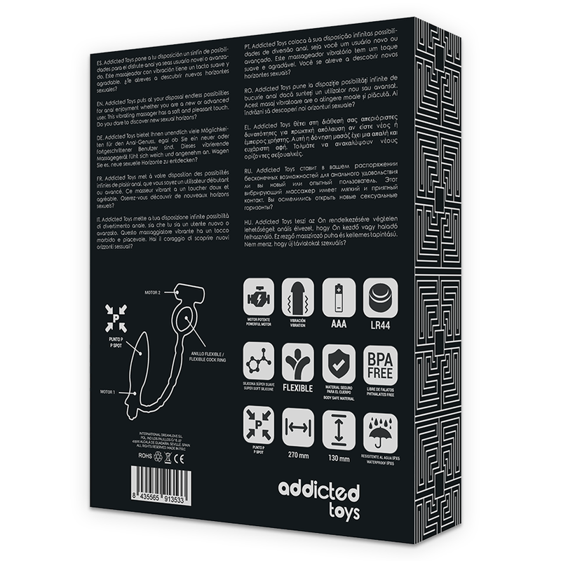 ADDICTED TOYS - ANAALPLUG MET VIBRATIERING