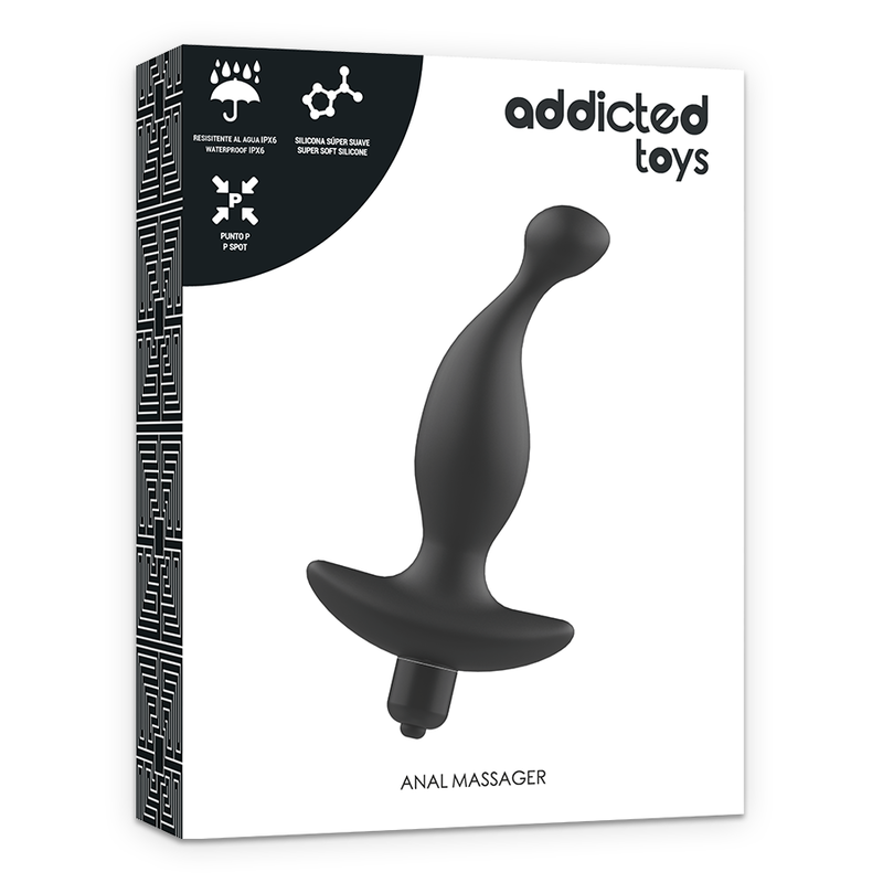 ADDICTED TOYS - ANALE MASSAGER MET ZWARTE VIBRATIEMODEL 1