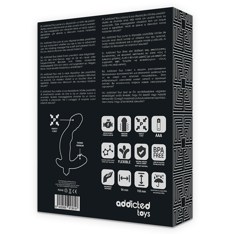 ADDICTED TOYS - ANALE STIMULATOR PROSTAAT REALISTISCHE SILICONEN P-SPOT VIBE